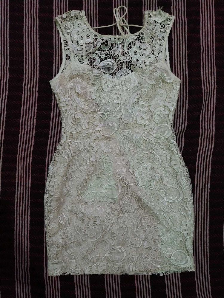 Lace Off-White Dress