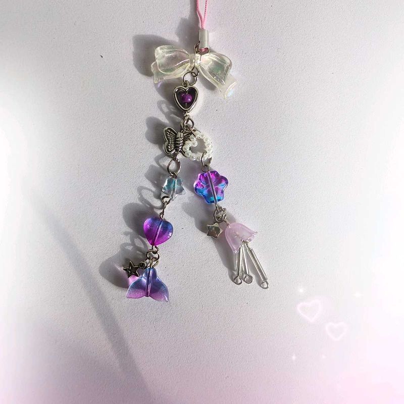 Purple Mermaid Tail Bag Charm