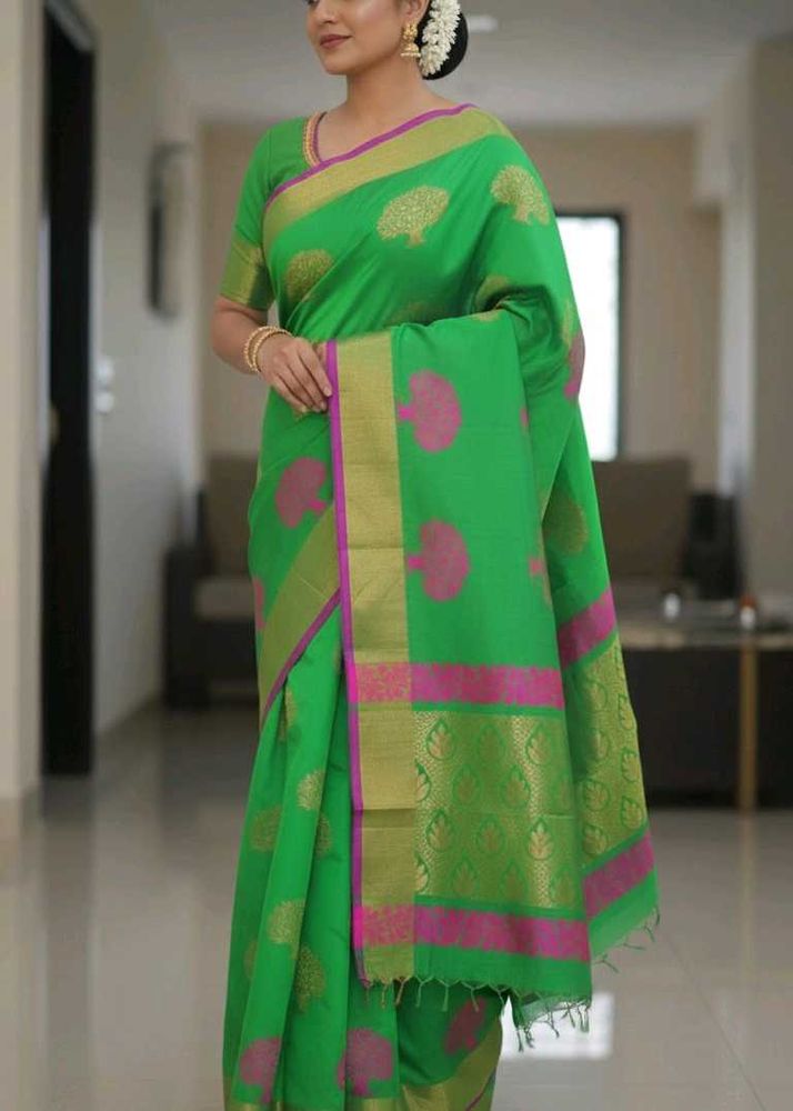 Green  banasari Saree