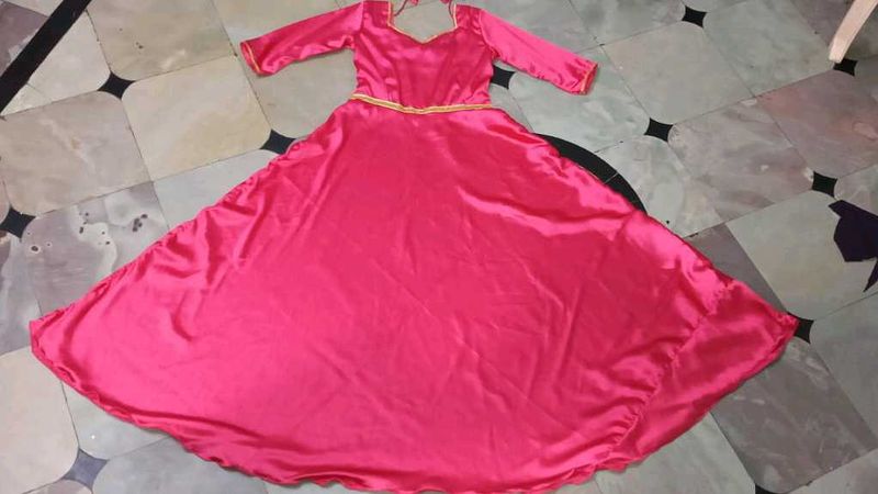 satin anarkali soft