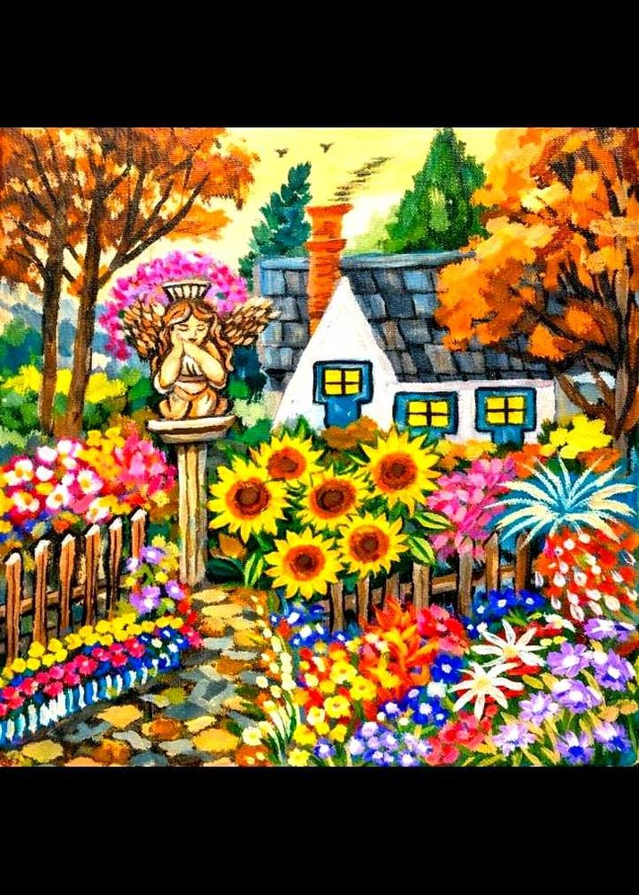 Charming Garden Painting