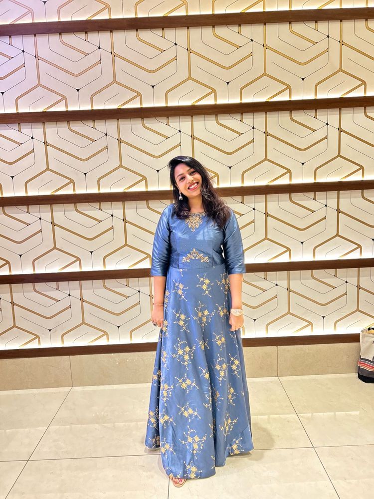 Elegant Blue Anarkali Dress