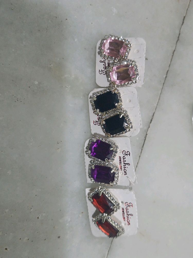Stone Earrings 4 Color
