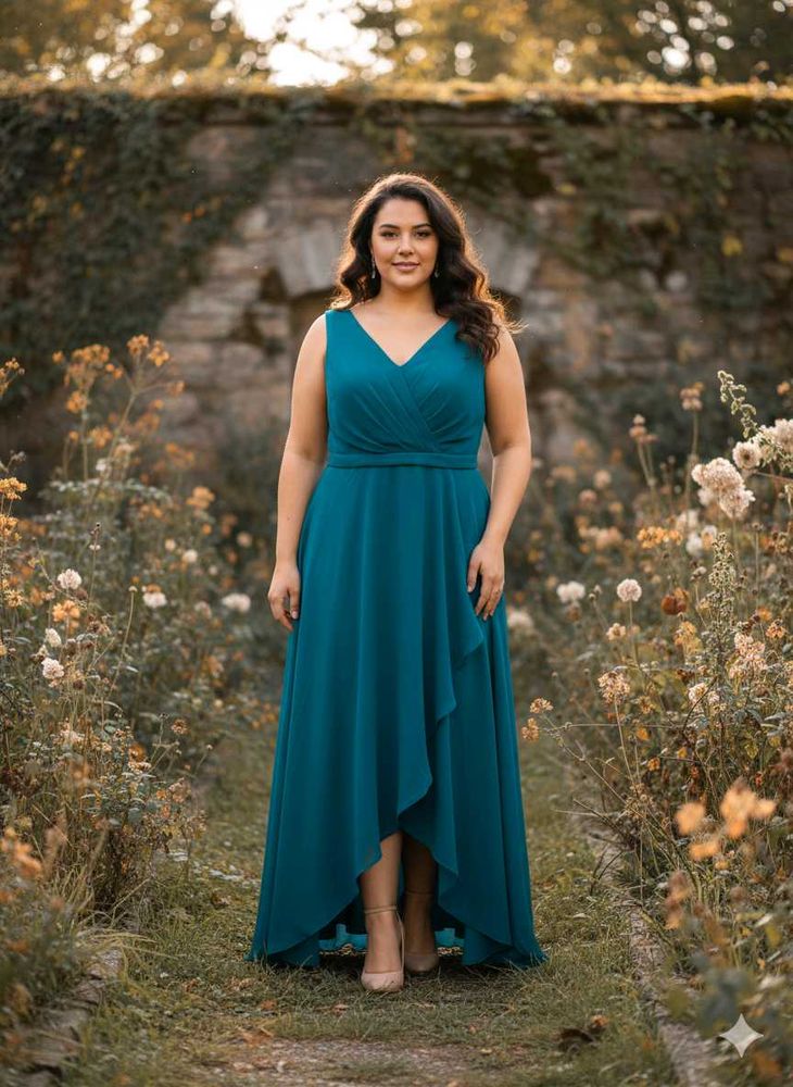 Elegant Teal Maxi Dress