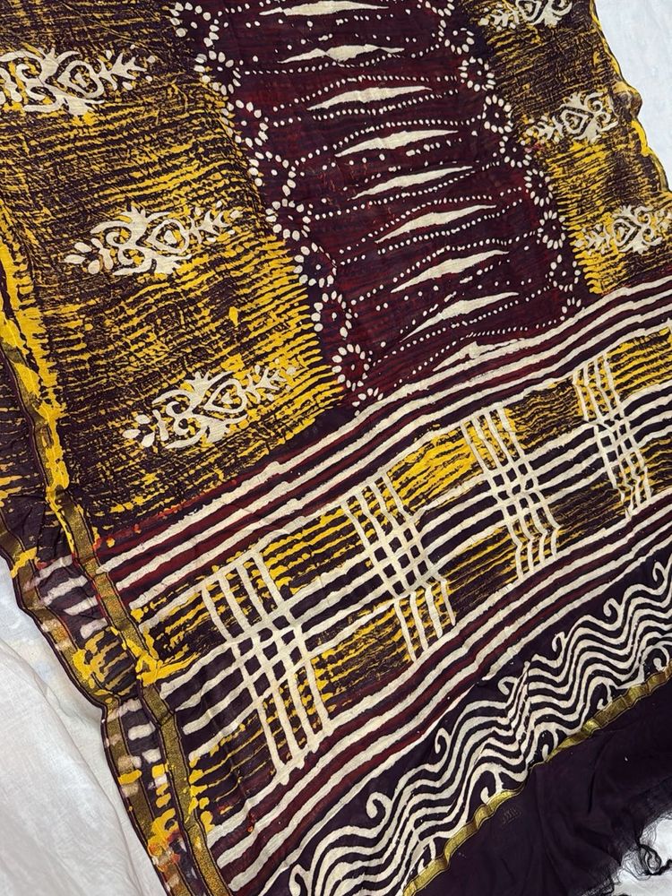 Pure cotton block print dupatta(3)