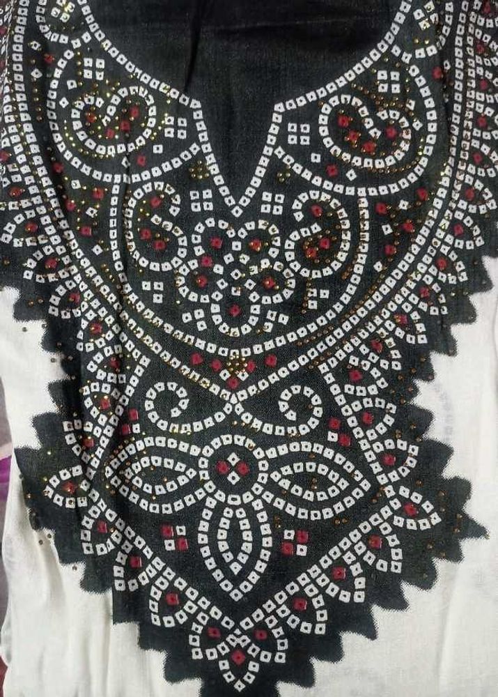 Black &amp; White Bandhani Kurti