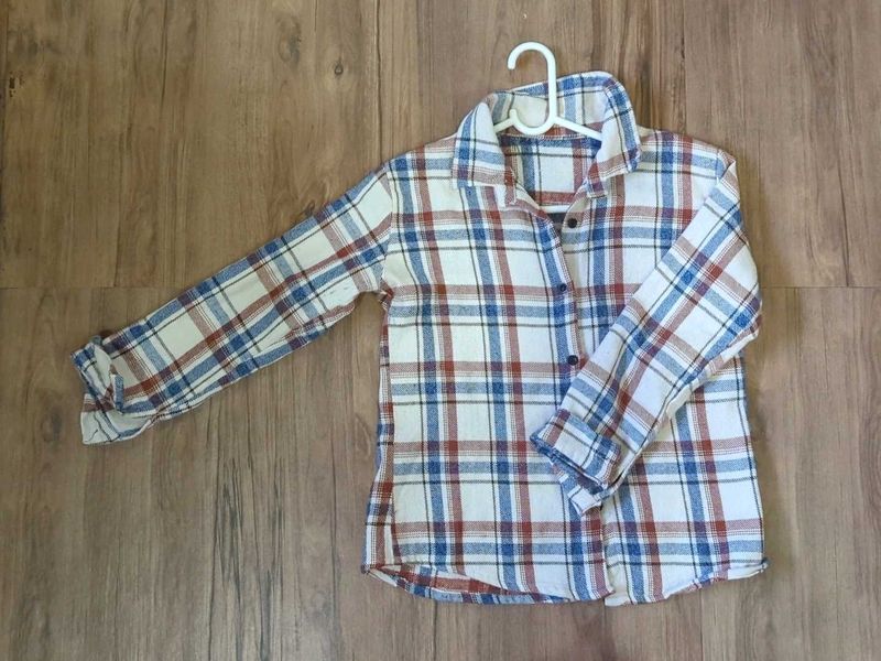 Red &amp; Blue Plaid Button-Down Shirt