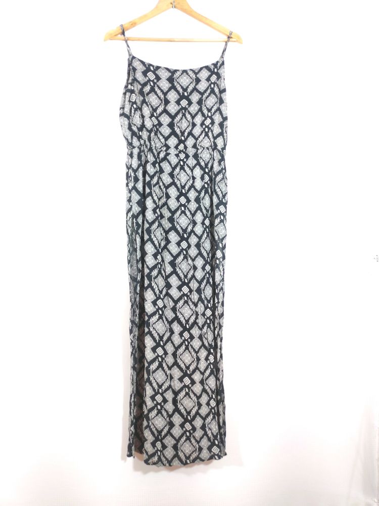 Cotton black with white Dress(Women)