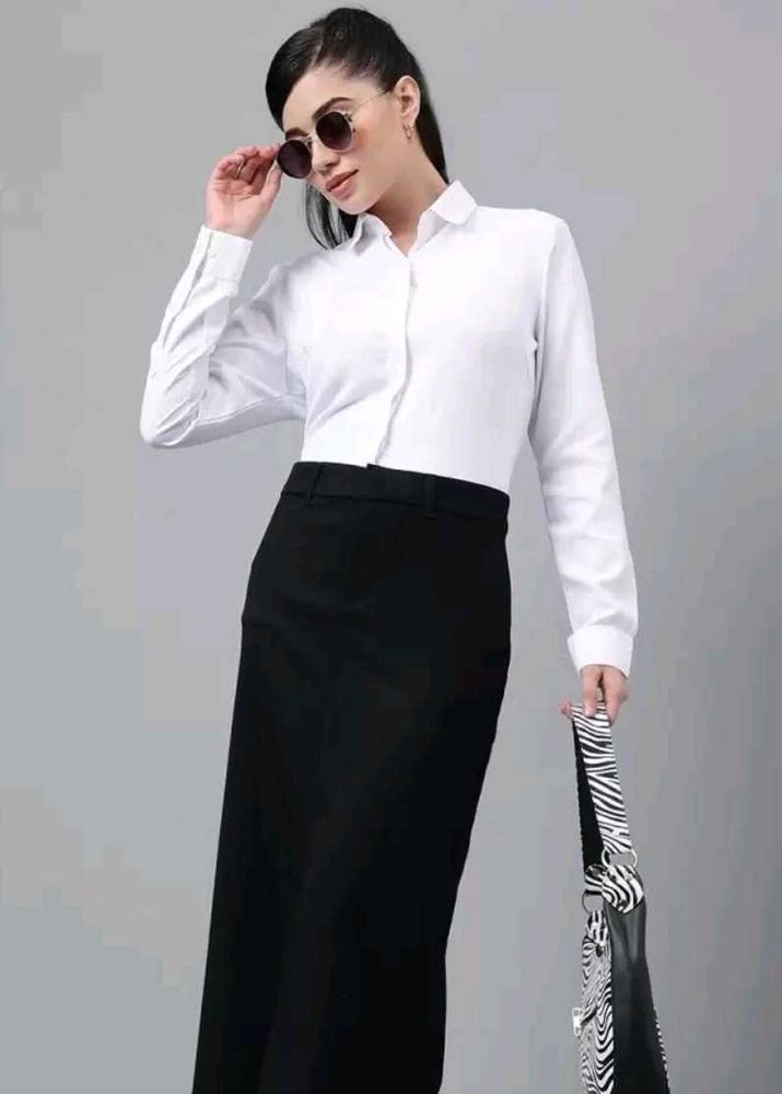 White Formal Shirt For Women