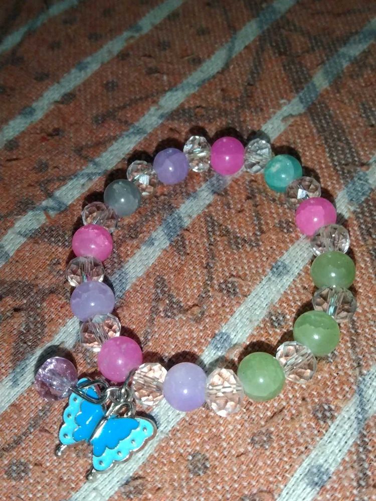 Hand Bracelet With A Butterfly Charming