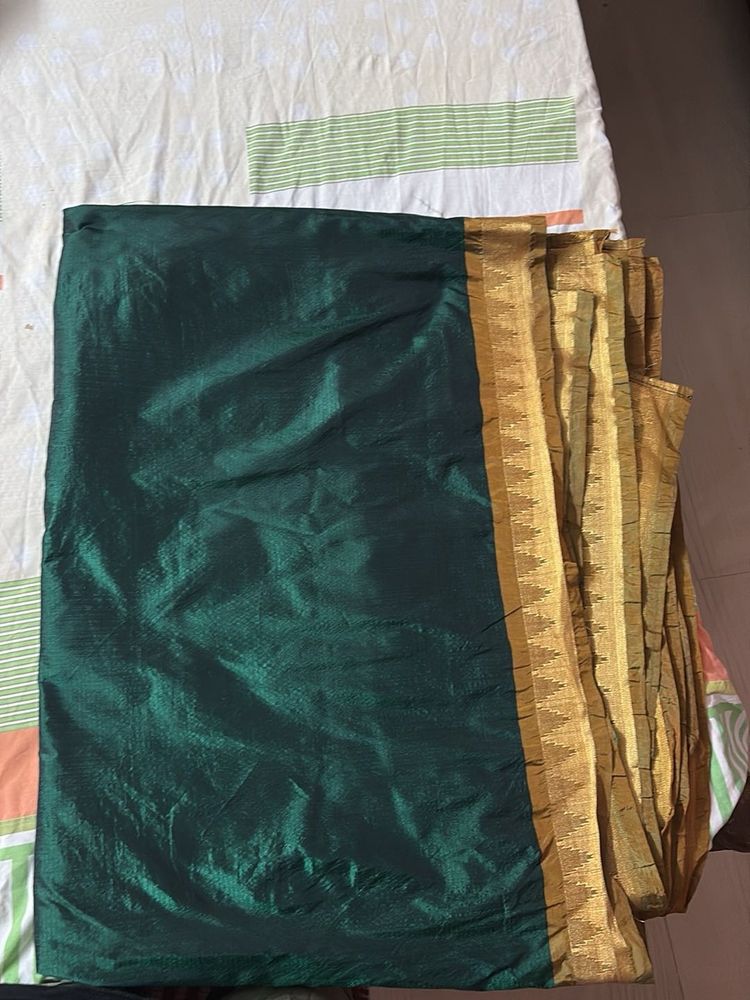 Green &amp; Gold Fabric