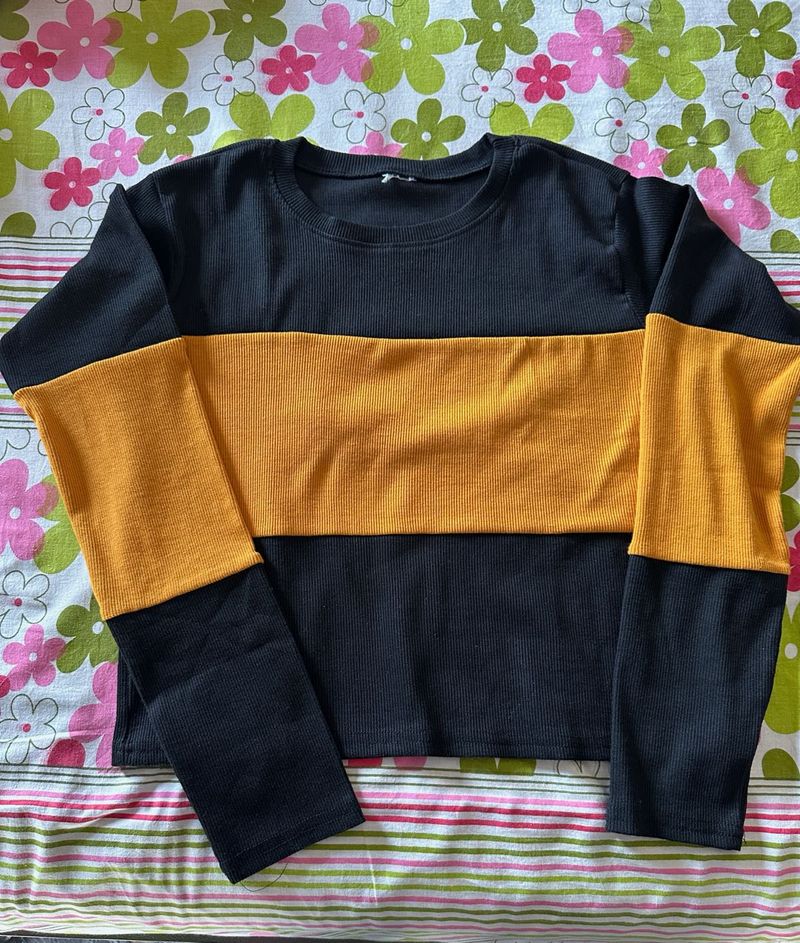Colorblock Ribbed Knit Top