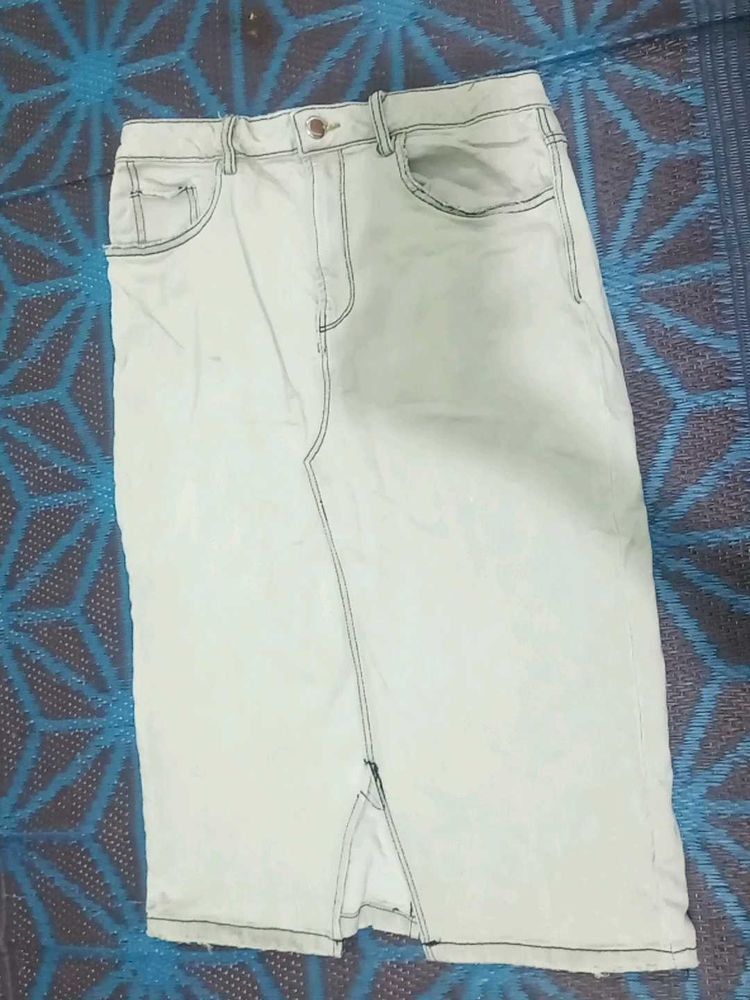 Denim Pencil Skirt