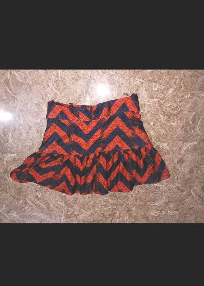 Chevron Mini Skirt
