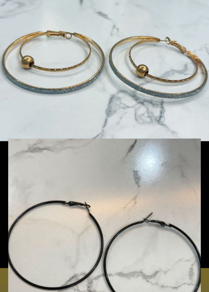 Combo Of 2 Hoop Earrings