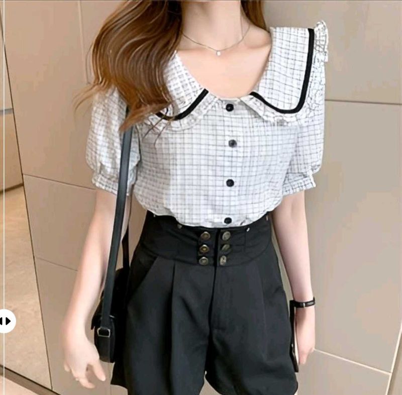 New with tag cute korean Elegant Peter Pan Collar