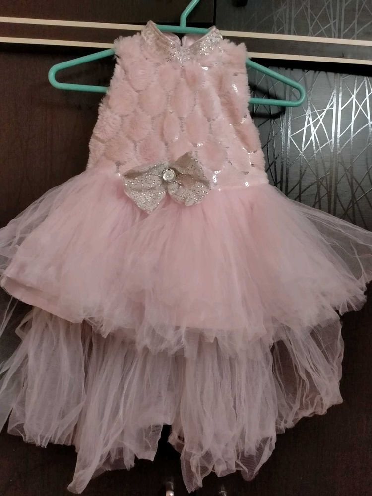 Cute Pink Party Net Dress