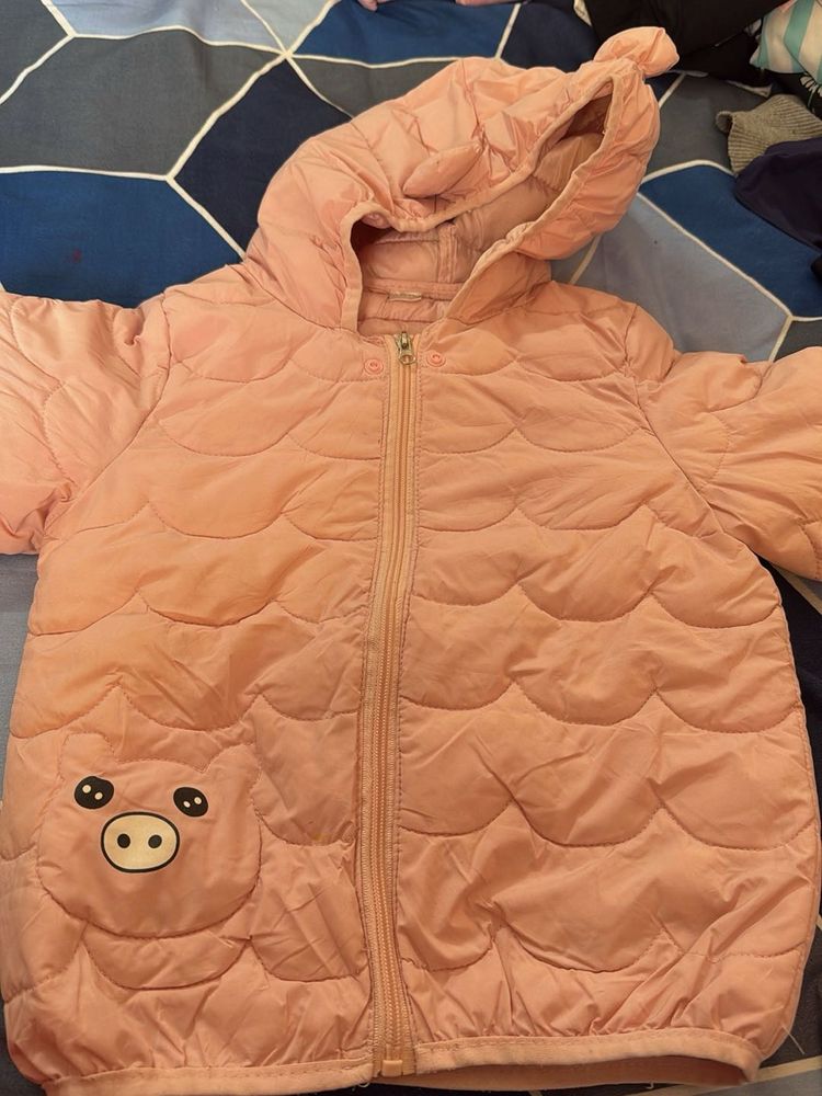 Cute Pink Piggy Winter Coat