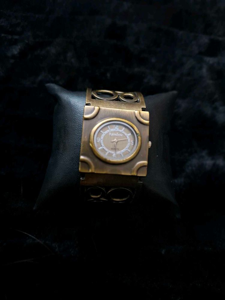 Vintage Gold-Tone Cuff Watch