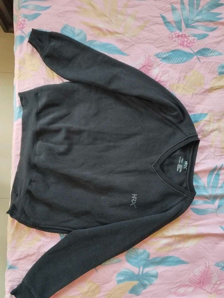 HRX Gray V-Neck Sweater