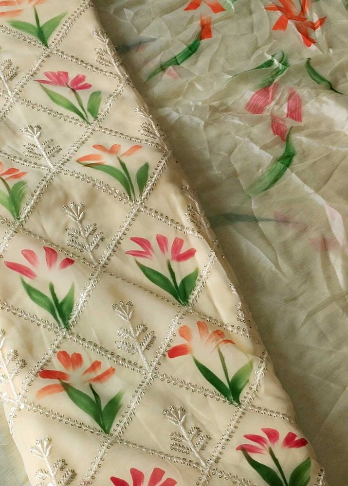 Georgette print Dress Material