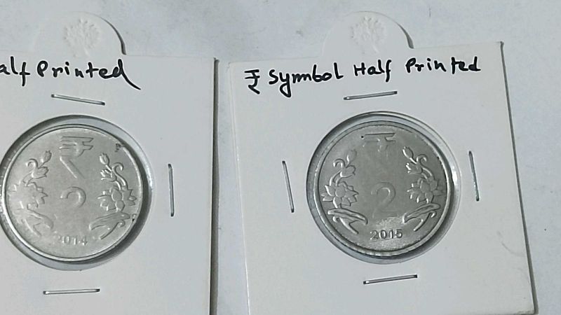 2 Two Rupees Error Coins