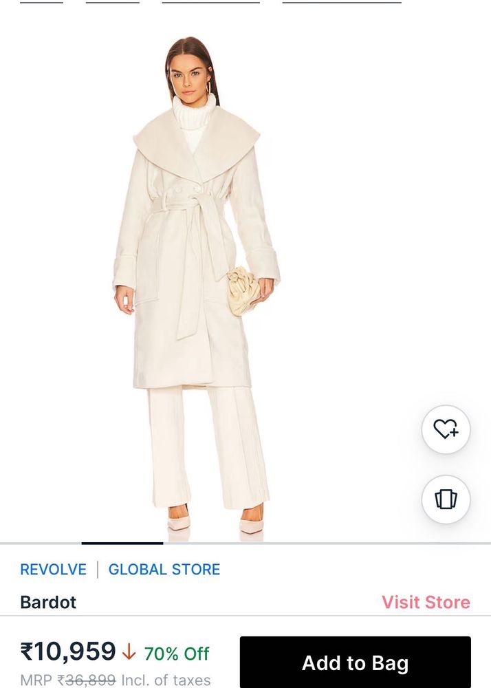BARDOT Thick Woolen Dress Coat