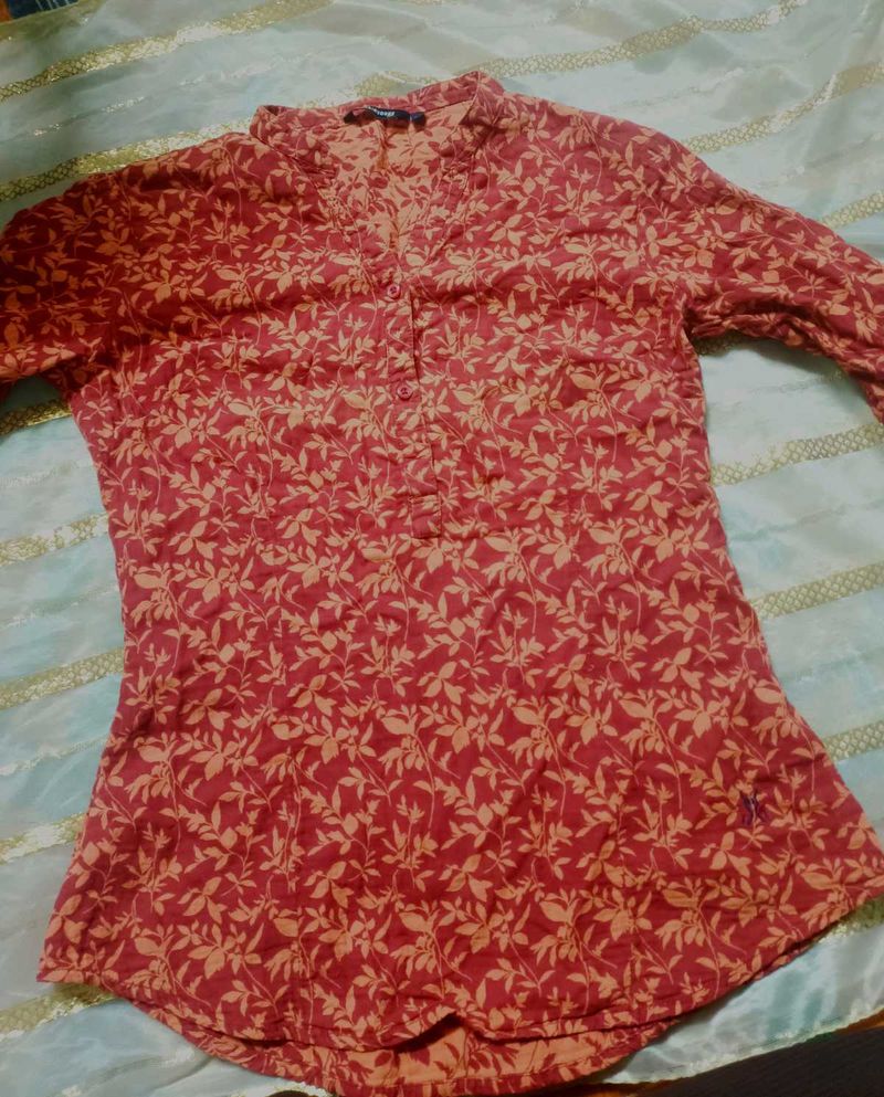 Floral Print Tunic Top