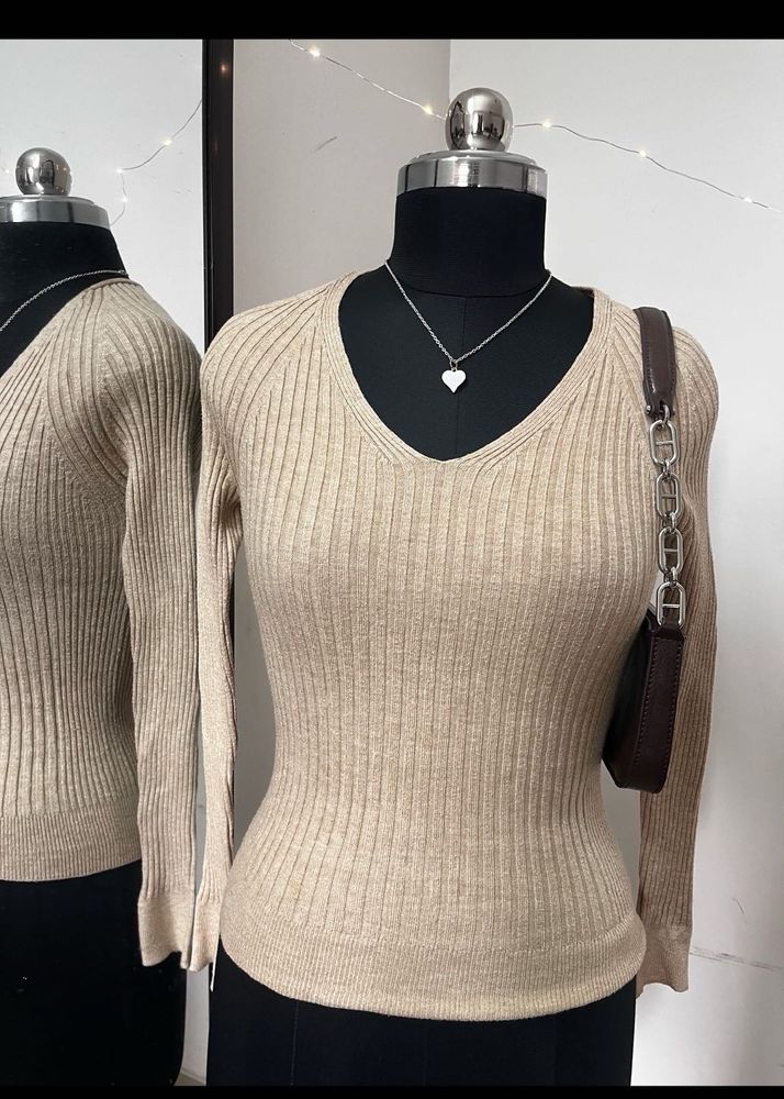 Mango Ribbed Top