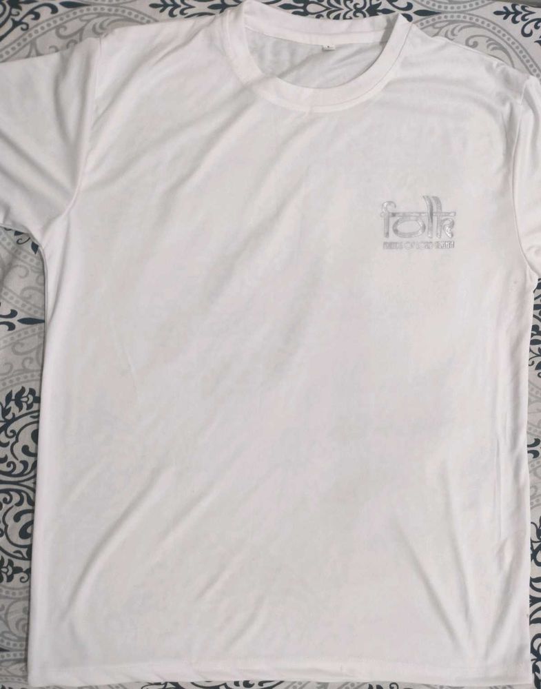 White &#34;Folk&#34; T-Shirt