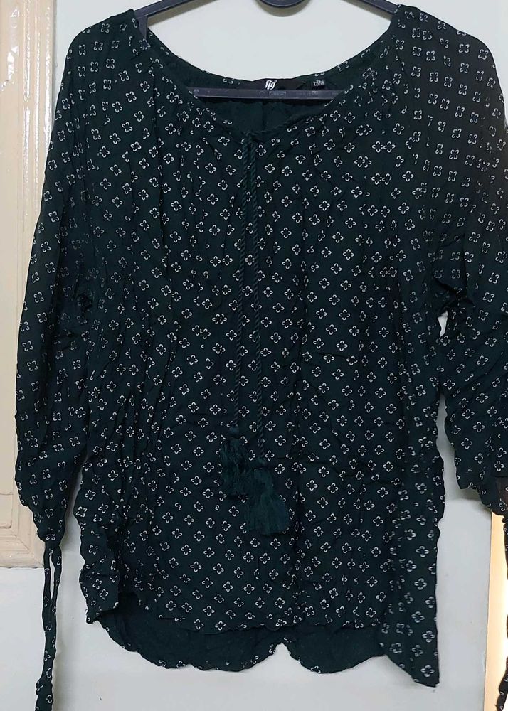 Printed Green Top