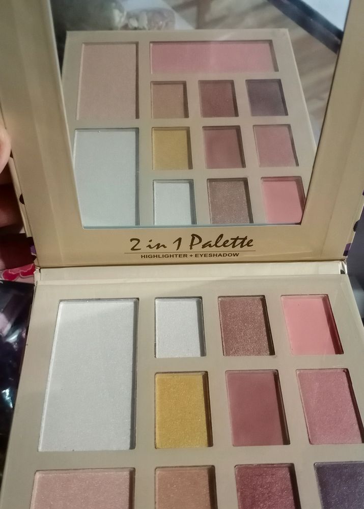 2 in 1 Palette  Highlighter +Eyeshadow