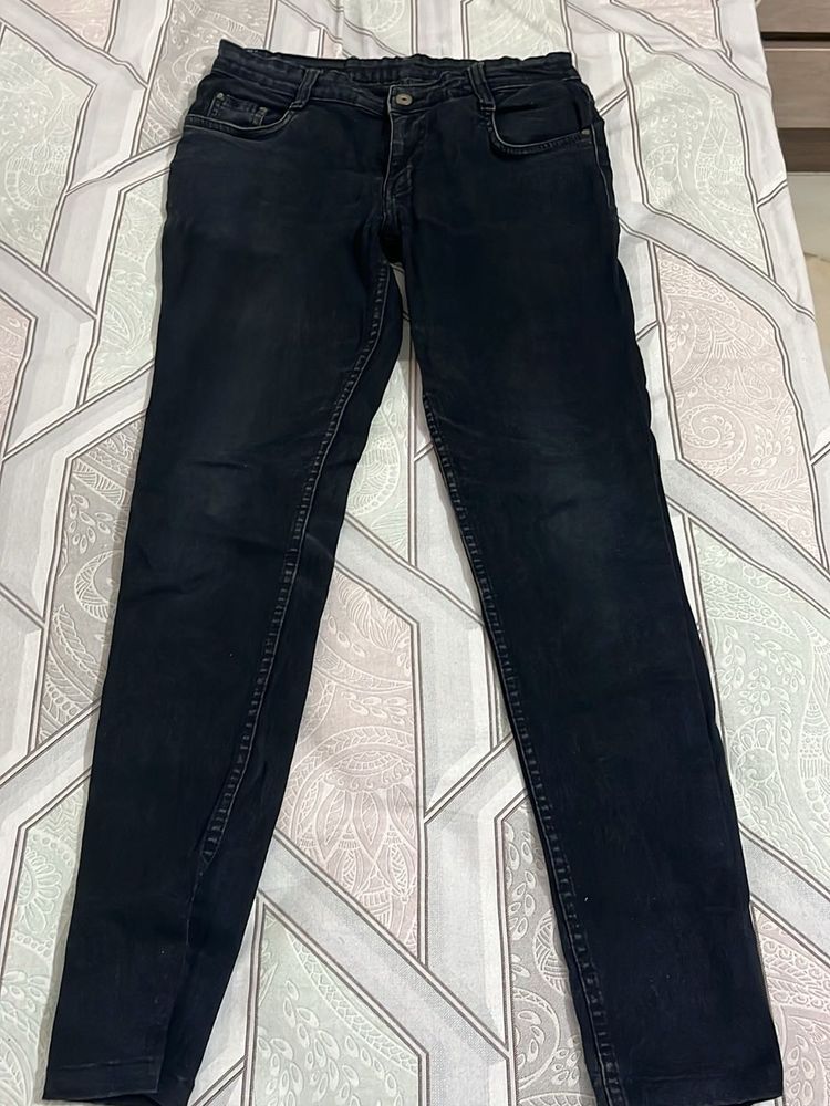Black faded Denim Jeans