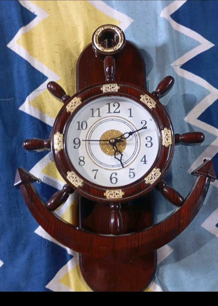 Anchor Wheel Wall Clock