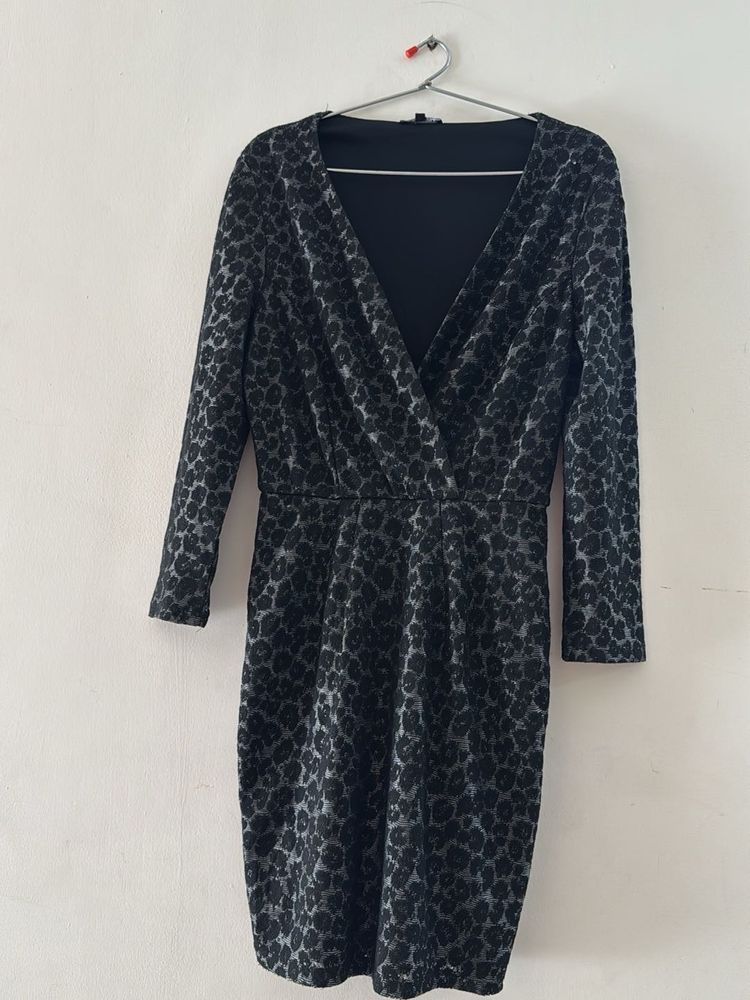 Leopard Print Wrap Dress