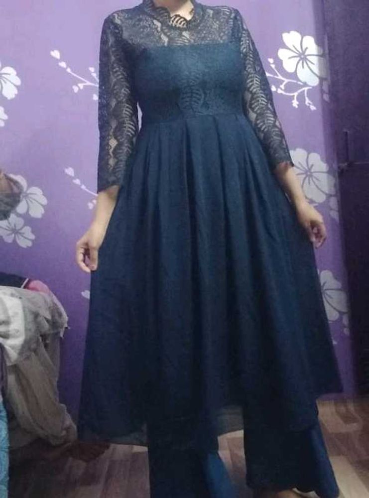 Elegant Navy Blue Midi Dress