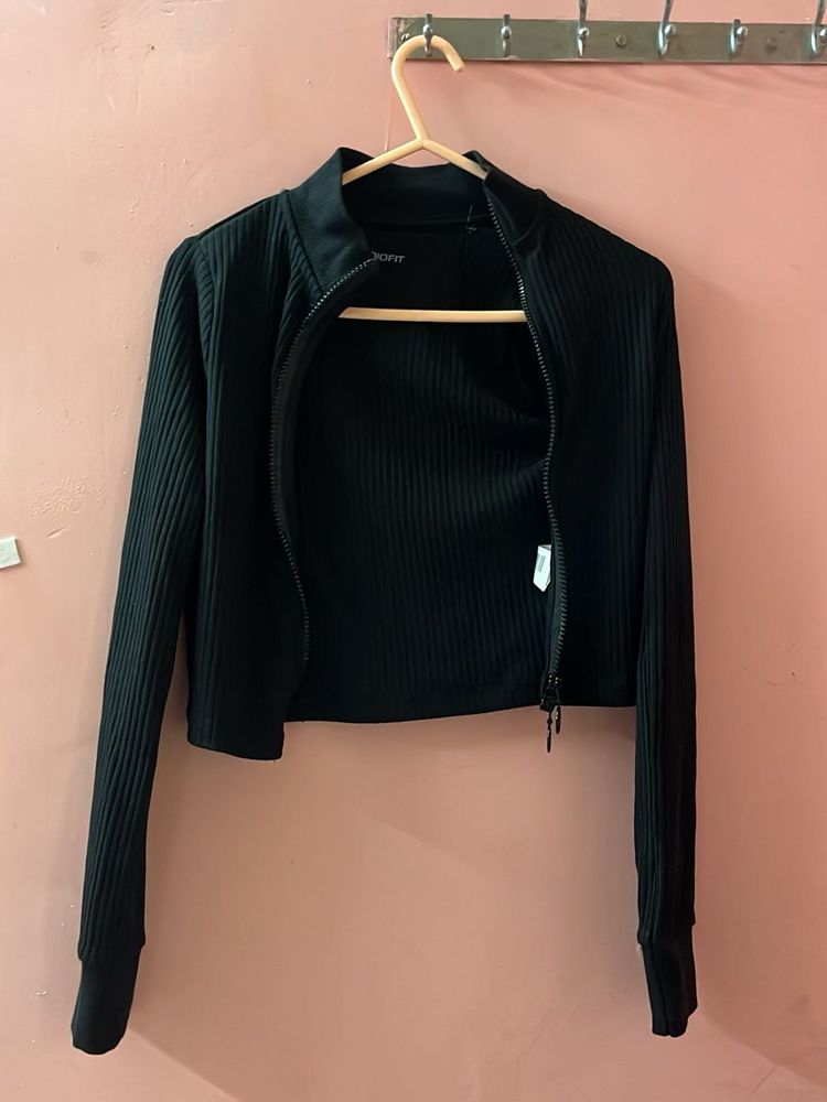 Xs size- Black Cropped Jacket