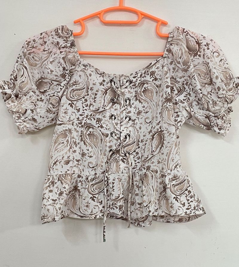 Floral Ruffled Top