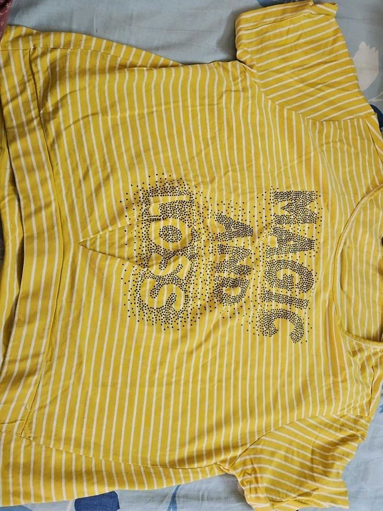 Yellow Striped Tee