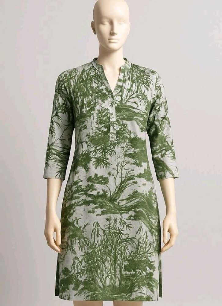 Handcrafted Green Cotton Kurta