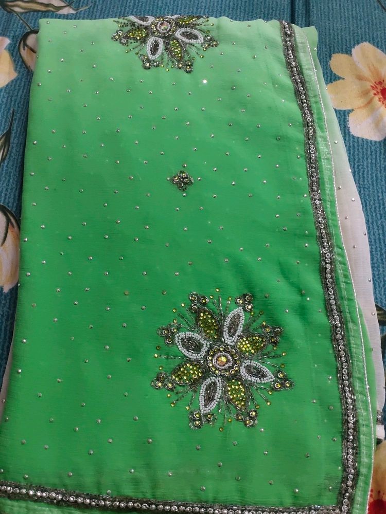 Stone Work Saree