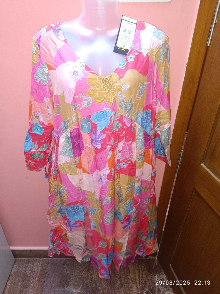 Xxl New U Floral Print Kurta/ Dress