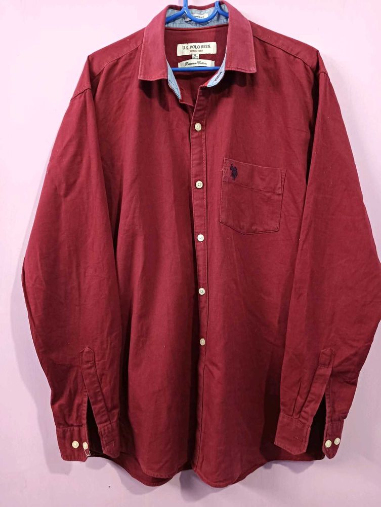 US Polo Assn. Maroon Shirt