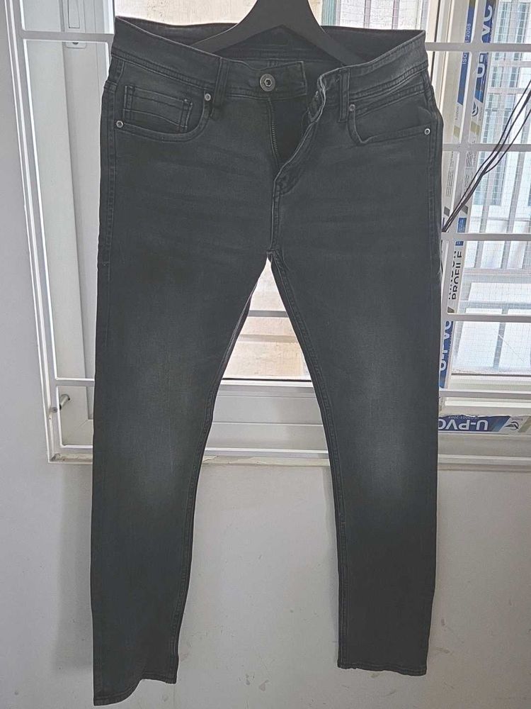 Dark Gray Denim Jeans
