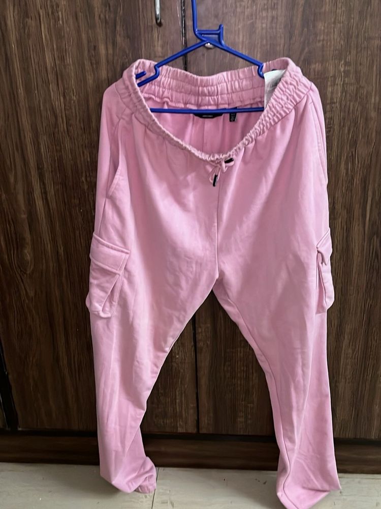 Pink Cargo Sweatpants