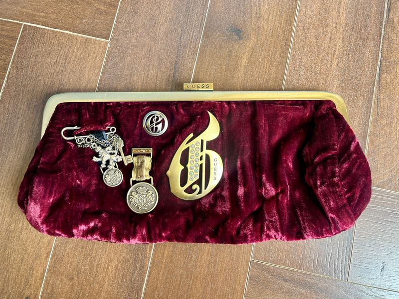 Guess Velvet Clutch