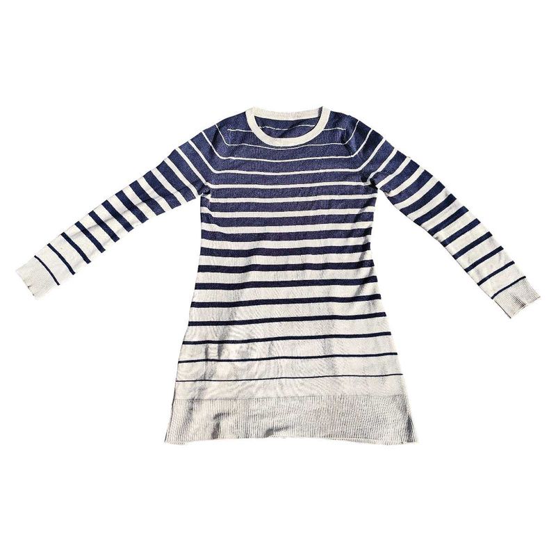 Winter Striped Knit Mini Dress