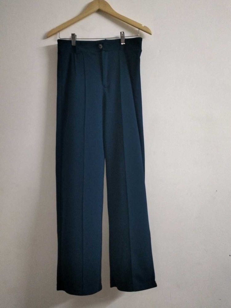 Blue Wide Leg Trousers