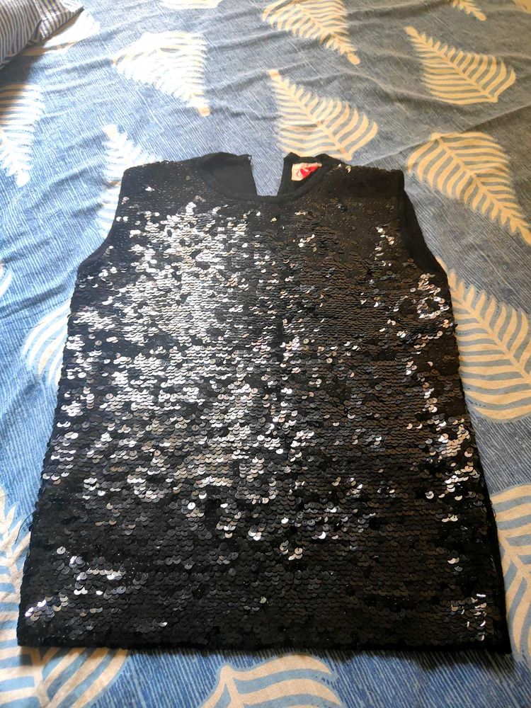 Black Sequin Top