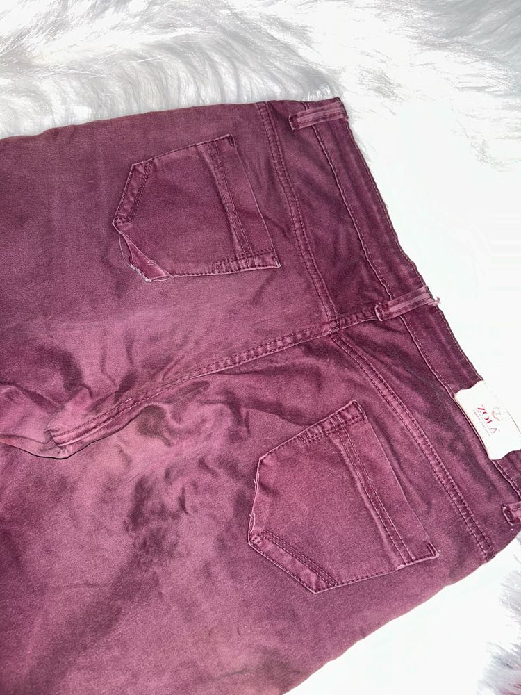 Mauve Zola Skinny Denim Pants